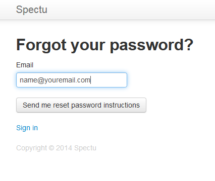 Forgotten password
