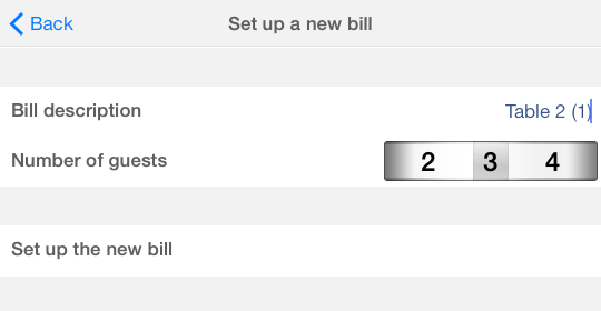 Set up a new bill